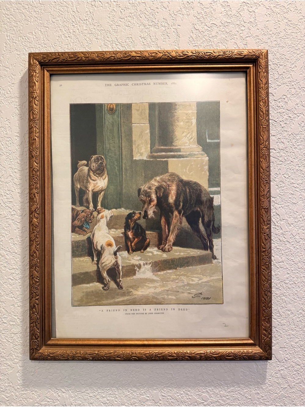 Antique Dog Pals Magazine Print